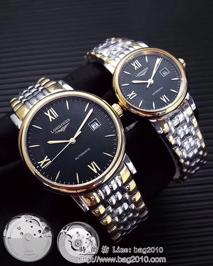 LONGINES浪琴 經典瑰麗 情侶機械對表 WSS1484